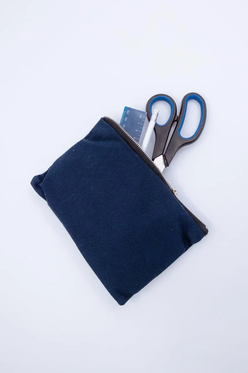 Upcycled pencil case with scissors
