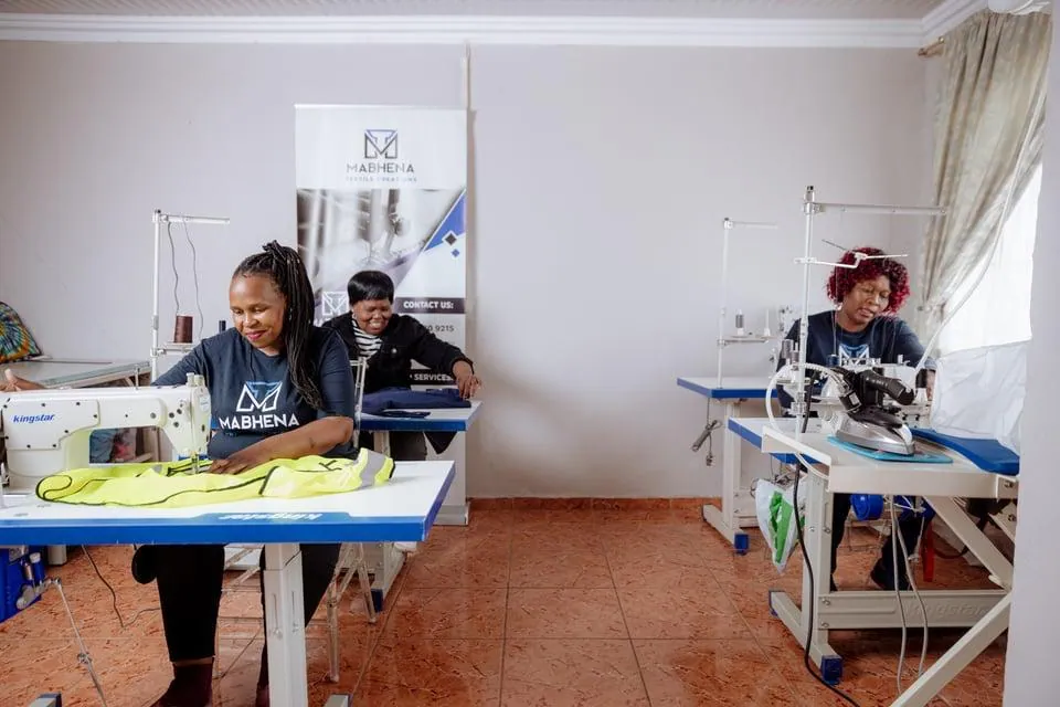 The team at work in the Mabhena workshop
