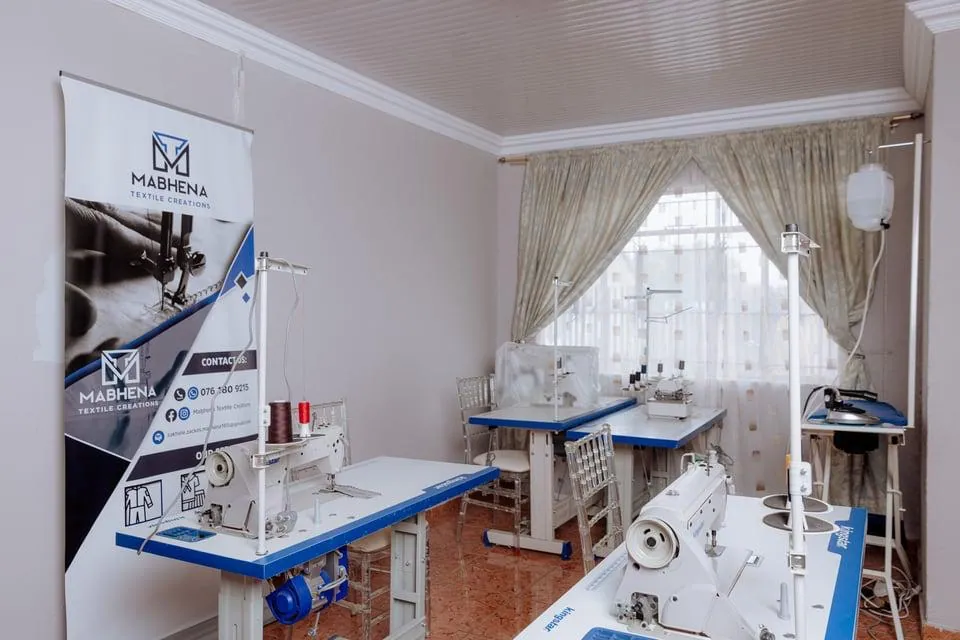 The Mabhena production floor with industrial sewing machines